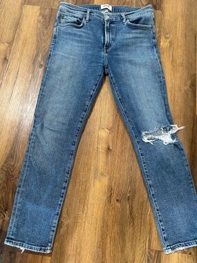 Agolde Toni Distressed Straight Jeans size 29